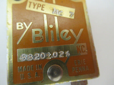 Bliley Electric Co. Wurlitzer Resonator Quartz Crystal Frequency Control