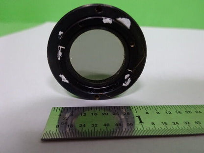 MICROSCOPE PART POLARIZER POL FAIR CONDITION FILTER OPTICS AS IS #H1-B-17