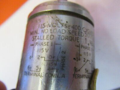 SERVO MOTOR SYNCHRO 115V 400Hz AIRCRAFT PART OSTER 15-5153-10 AS PIC &8z-a-37