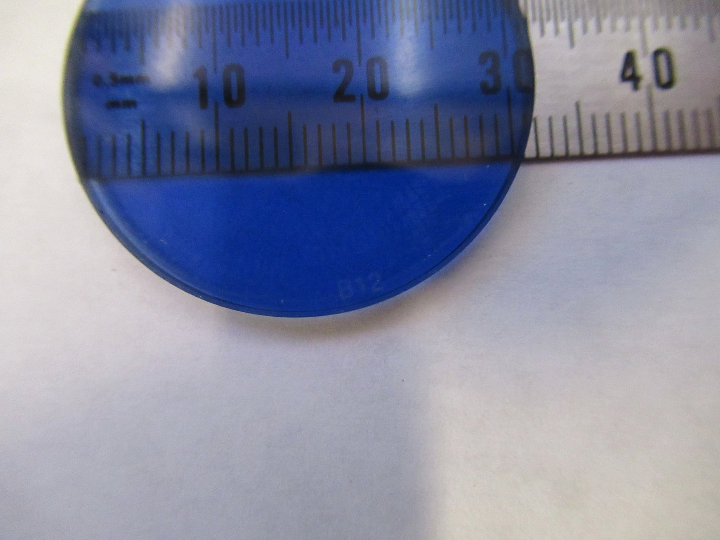 ZEISS GERMANY GLASS FILTER BLUE B12 GERMANY MICROSCOPE PART AS PICTURED V8-B-09