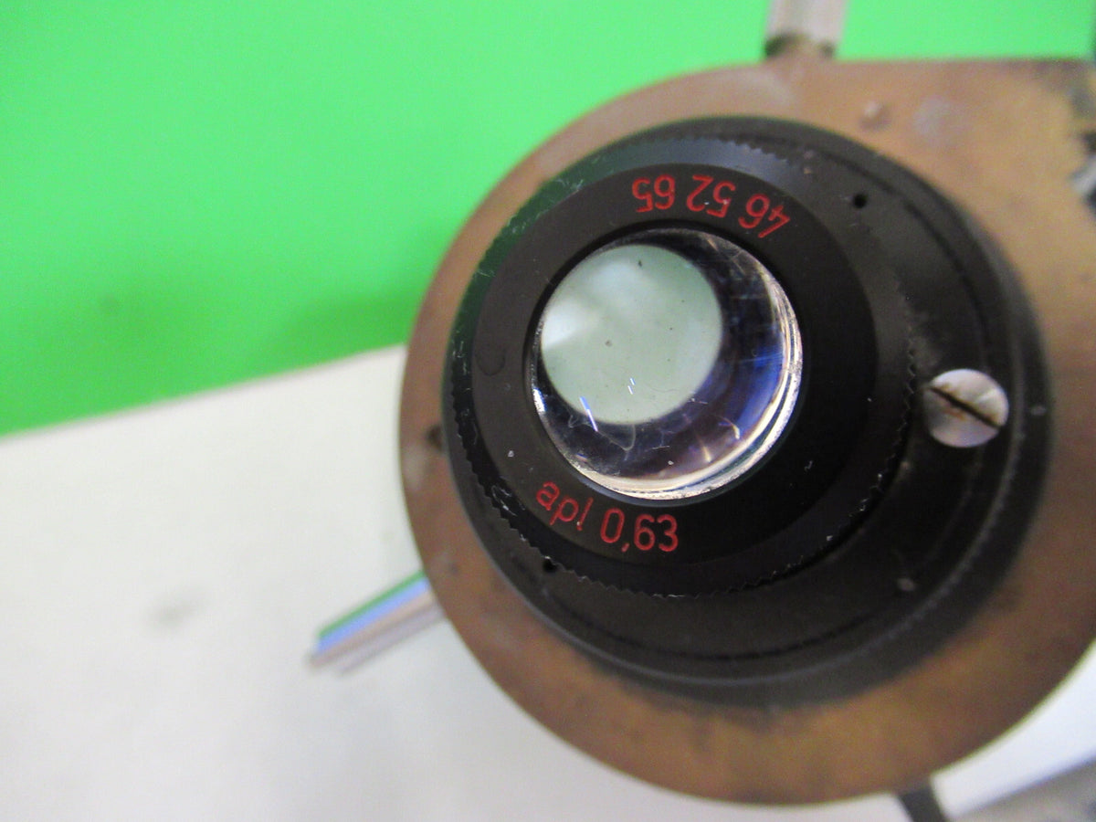 ZEISS GERMANY 465265 CONDENSER  MICROSCOPE PART AS PICTURED S7-A-04