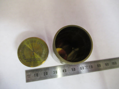 EMPTY BAUSCH LOMB BRASS OBJECTIVE CANISTER MICROSCOPE PART AS PICTURED Y1-A-41