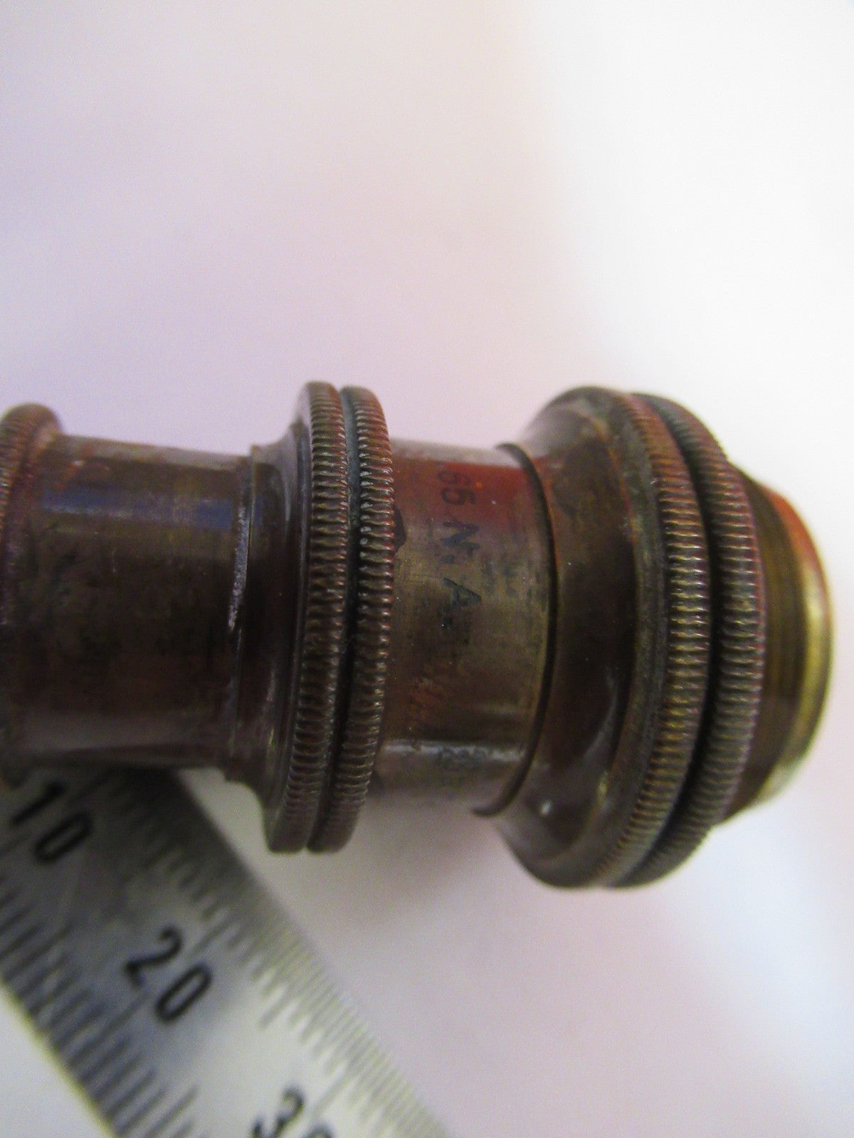 ANTIQUE BRASS BAUSCH LOMB 4mm OBJECTIVE LENS MICROSCOPE PART AS PICTURED T5-A-30