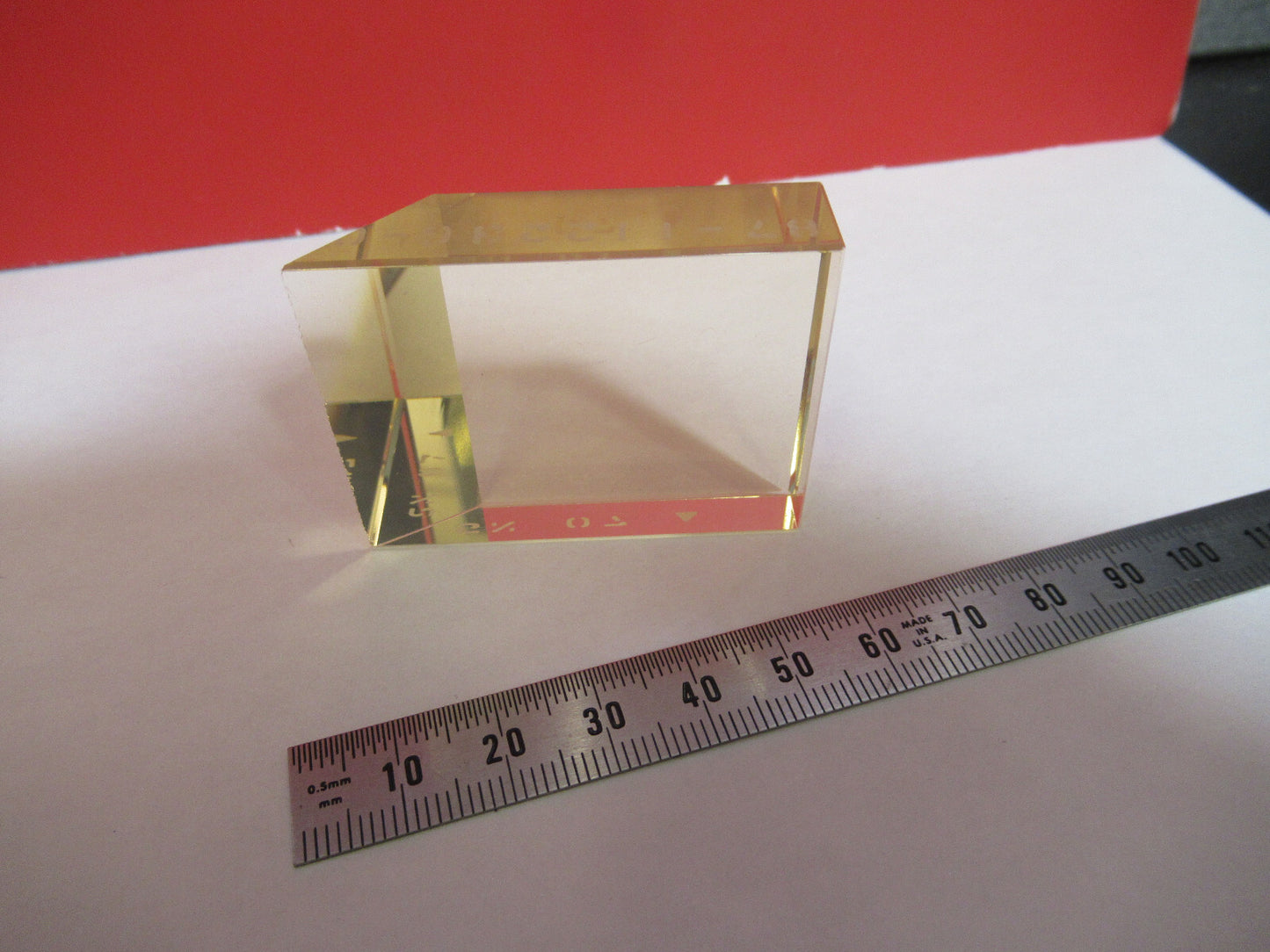 OPTICAL ZERODUR HIGHLY POLISHED TRUNCATED LASER OPTICS  AS PICTURED T1-A-80