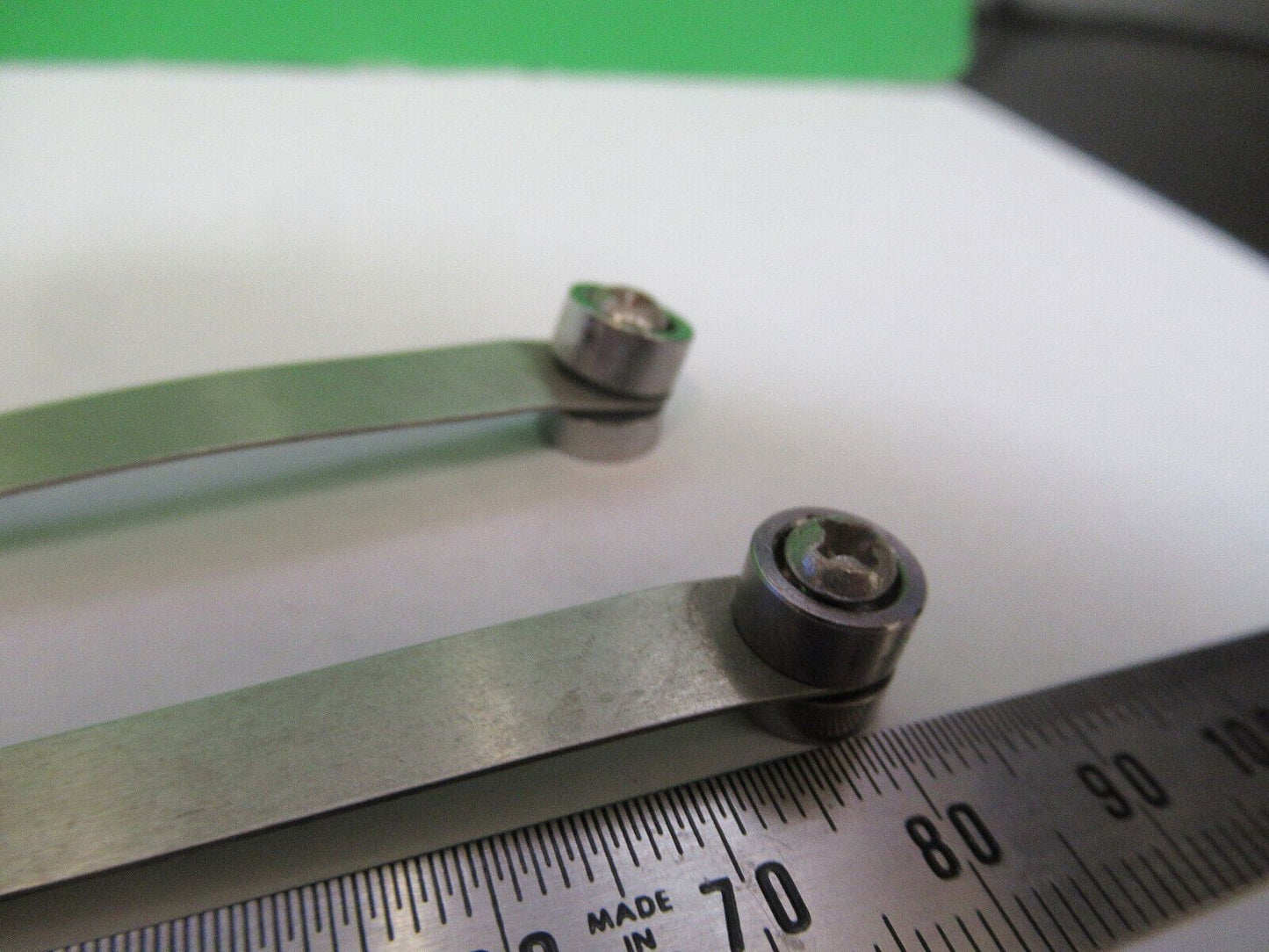 GENERIC PAIR CLIPS STAGE MICROSCOPE PART AS PICTURED #R7-B-15x