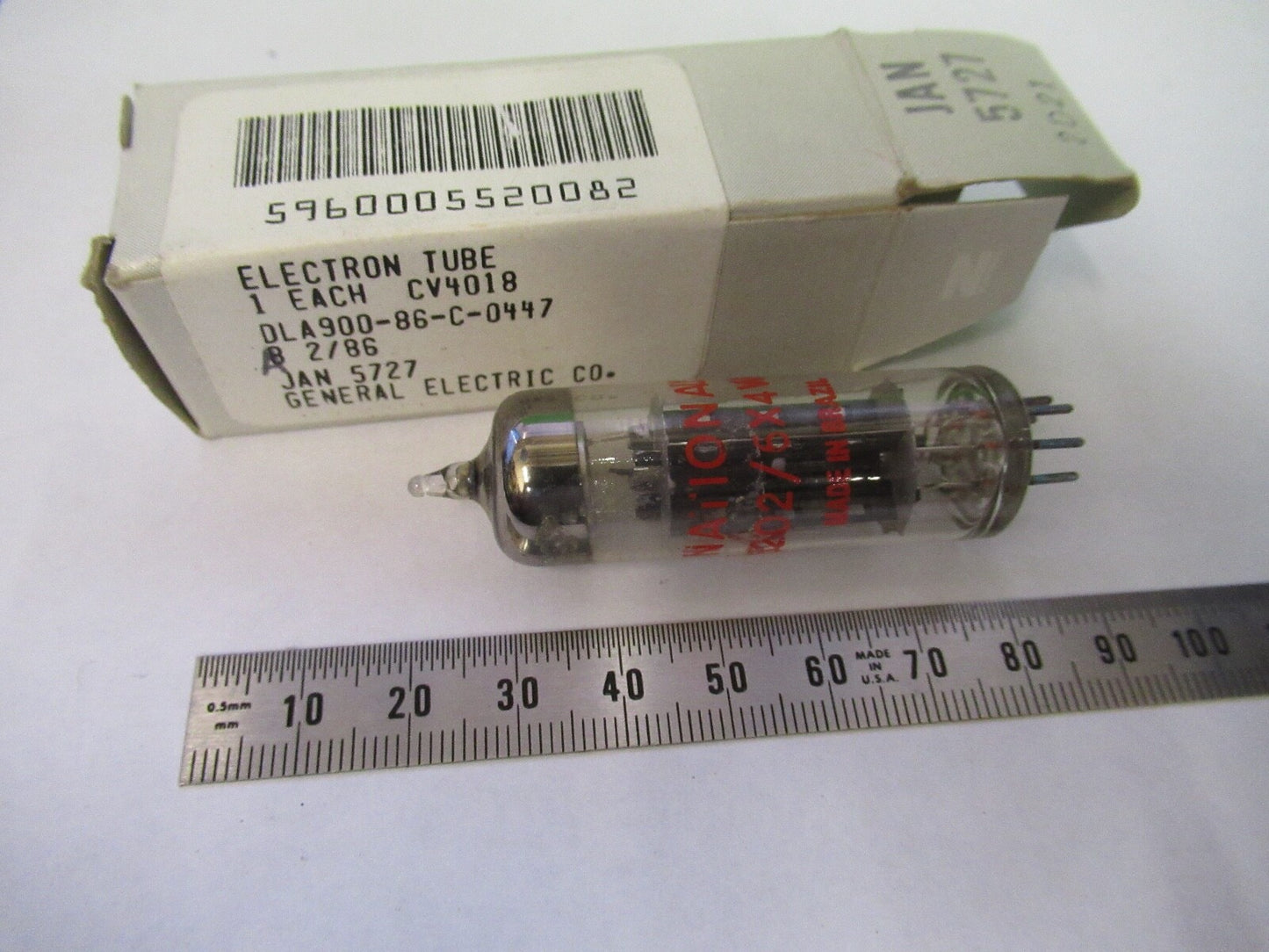 JAN 5727 6X4W NATIONAL ELECTRON VACUUM TUBE AS PICTURED G5-A-76
