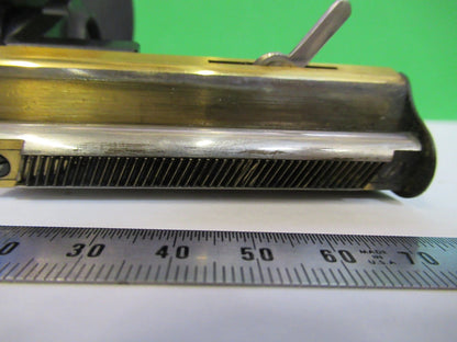 ANTIQUE BRASS LEITZ GERMANY STAGE NOSEPIECE MICROSCOPE PART AS PICTURED Y4-FT-97