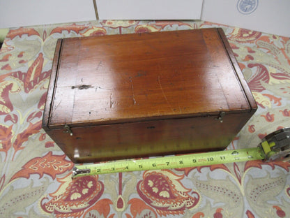 ANTIQUE WOOD CABINET EMPTY HENRY CROUCH LONDON UK MICROSCOPE PART LOBBY