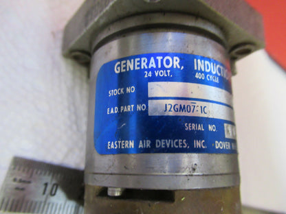 GENERATOR INDUCTION  MOTOR AIRCRAFT PART J2GW07-10 AS PICTURED &8Z-A-66