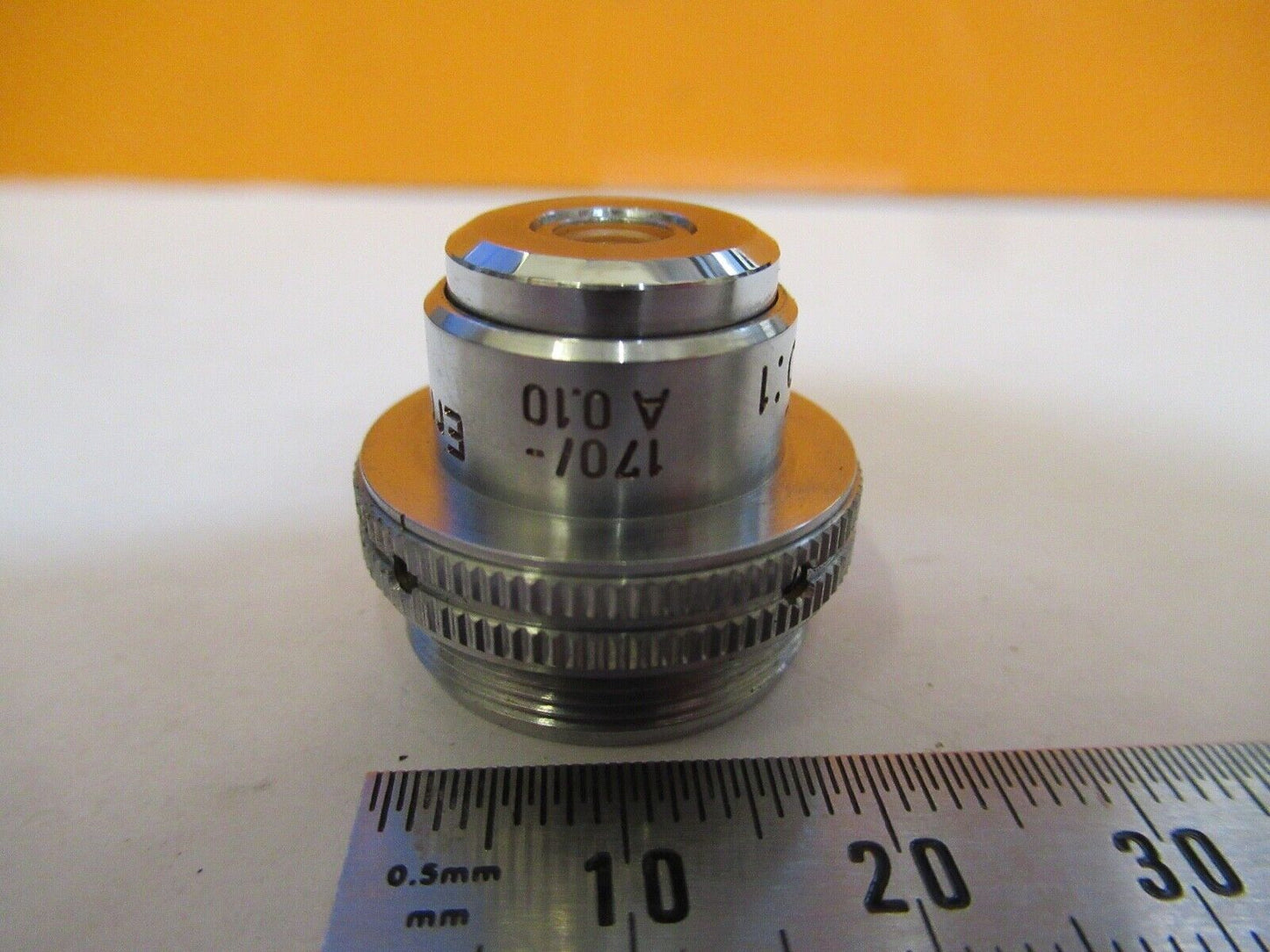 LEITZ WETZLAR 3.5X /170 OBJECTIVE LENS OPTIC MICROSCOPE PART AS PICTURED 1-DT-20