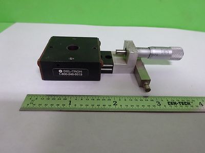 Optical Positioning Del-tron + Starrett Micrometer for optics