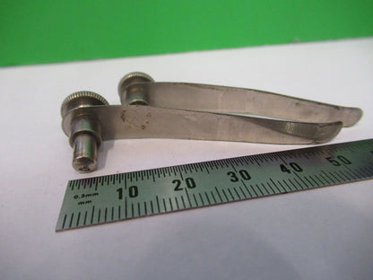 ANTIQUE SPENCER PAIR OF CLIPS STAGE MICROSCOPE PART AS PICTURED #G5-A-62