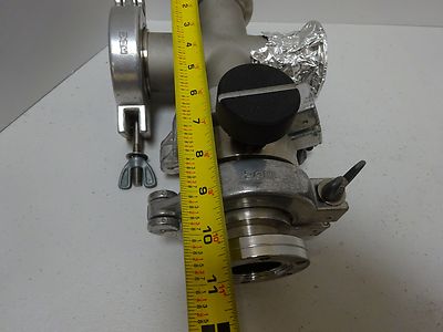 MDC HIGH VACUUM VALVE + FITTINGS HEAVY STAINLESS STEEL AS IS BIN#TC-1-F