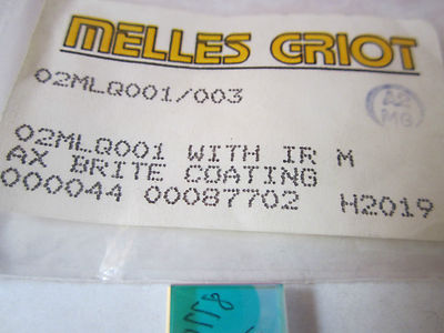 OPTICAL FILTER MELLES GRIOT COATED LASER OPTICS BIN#17