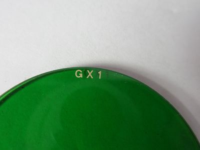 MICROSCOPE PART OPTICAL GREEN FILTER OPTICS AS IS BIN#34-43