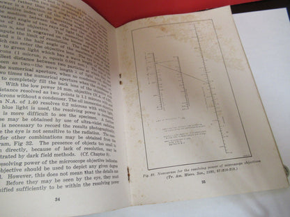 ANTIQUE AMERICAN OPTICS BOOKLET INSTRUCTIONS 1941 MICROSCOPE PART AS PIC V7-A-16