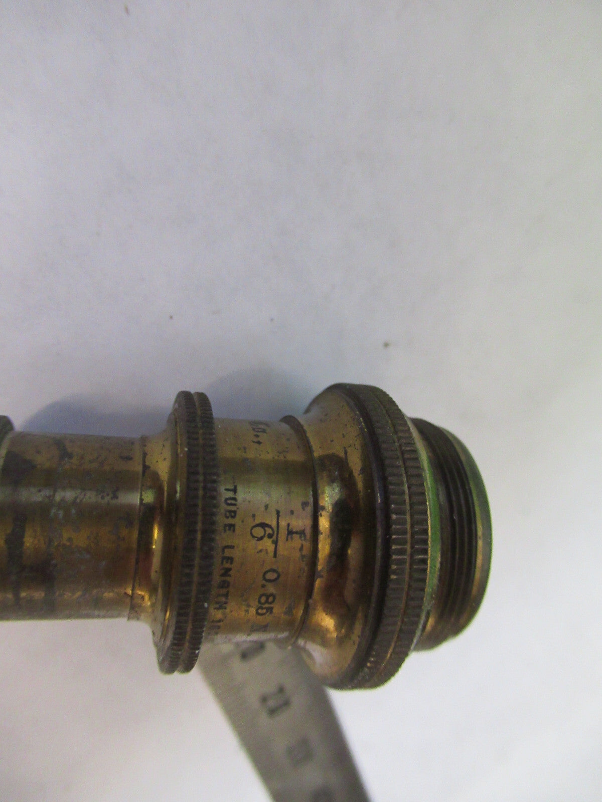 ANTIQUE BAUSCH LOMB BRASS OBJECTIVE 1/6 MICROSCOPE PART AS PICTURED S7-A-33
