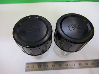 ZEISS GERMANY EMPTY PLASTIC OBJECTIVE CANS MICROSCOPE PART AS PICTURED X9-B-11