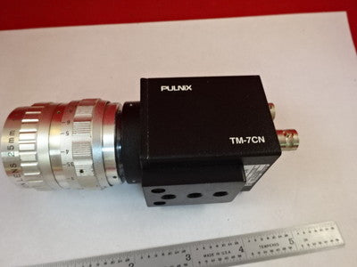 Microscope Part Inspection Camera Pulnix TM-7CN Cosmicar Lens
