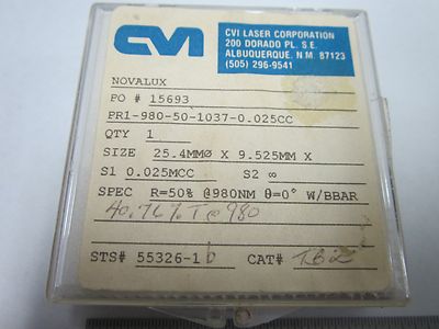 OPTICAL CVI LENS LASER OPTICS BIN#46-07