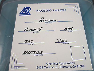 MASK FOR PHOTO LITHOGRAPHY PROCESS  ALPHA SUBSTRATE PHOTONICS