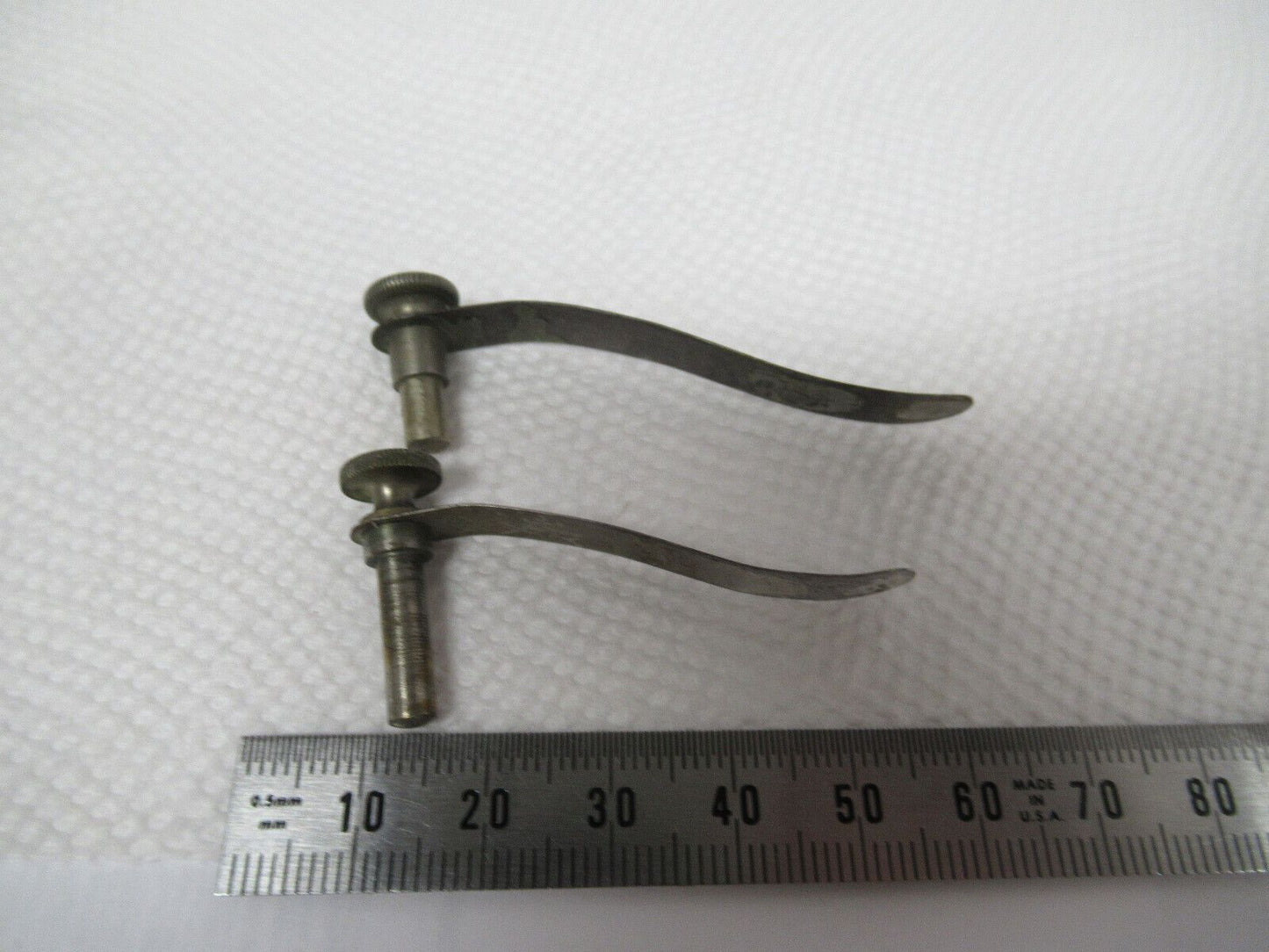 ANTIKES BAUSCH LOMB PAAR CLIPS MIKROSKOPTEIL WIE ABGEBILDET w1-a-65 