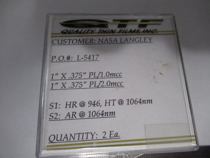 ex Nasa Optical Lot 1064 nm Lenses Laser Optics