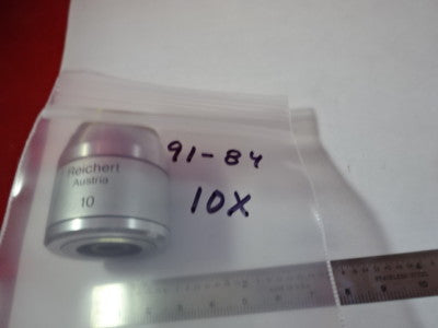 REICHERT POLYVAR LEICA OBJECTIVE 10X LWD LENS MICROSCOPE PART OPTICS AS IS 91-84