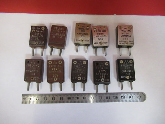 Lot Vintage Wwii Quartz Crystal FT-243 Kc Frequency Radio Amateur