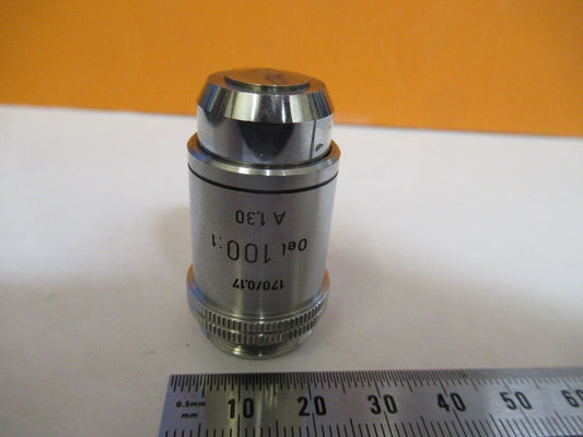 Ernst Leitz Wetzlar 100X /170 Objective Lens Optic Microscope Part