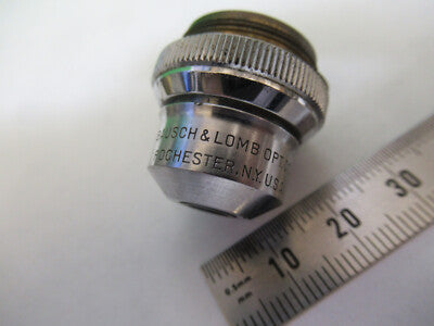 VINTAGE OBJECTIVE BAUSCH LOMB 3.5X OPTICS MICROSCOPE PART AS PICTURED &A9-B-16