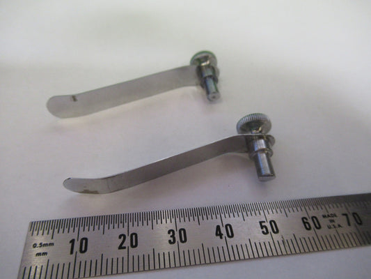 ANTIQUE SEIBERT WETZLAR GERMANY PAIR CLIPS MICROSCOPE PART AS PICTURED U9-A-06