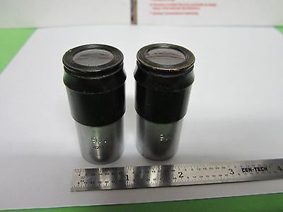 PAIR EYEPIECES 9X MICROSCOPE OPTICS BIN#N1-17