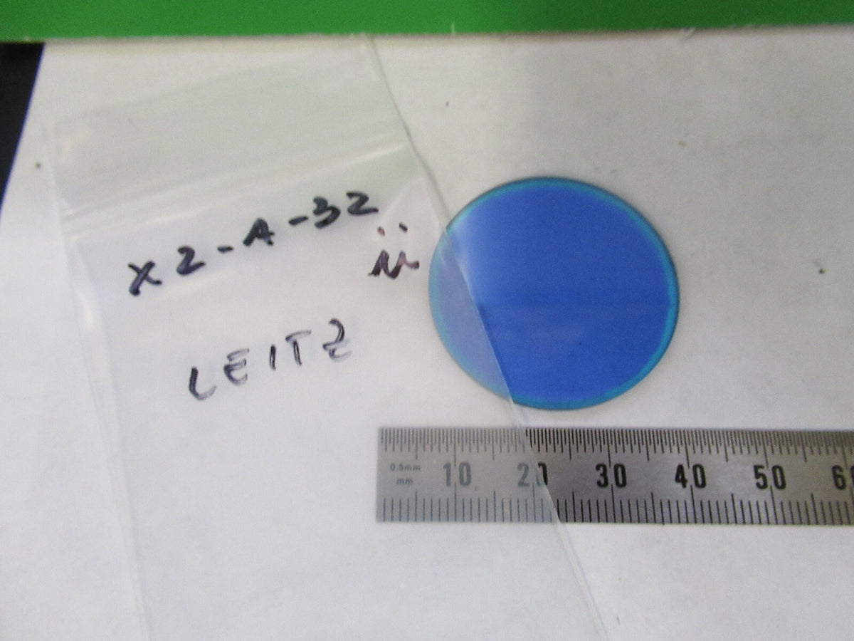 LEITZ WETZLAR GERMANY B12 BLUE GLASS FILTER MICROSCOPE PART AS PICTURED X2-A-32