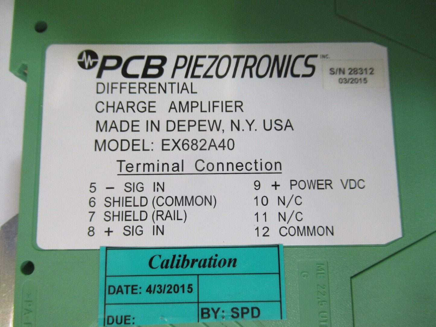 PCB PIEZOTRONICS IMI DIFFERENTIAL AMPLIFIER EX682A40 for ACCELEROMETER Q7-A-03