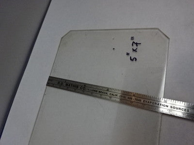 MICROSCOPE PART OLYMPUS JAPAN GLASS STAGE 5"x7" OPTICS AS IS #83-07