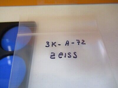 ZEISS GERMANY STEREO BLUE FILTER SLIDE MICROSCOPE OPTICS PC AS PICTURED &3K-A-72