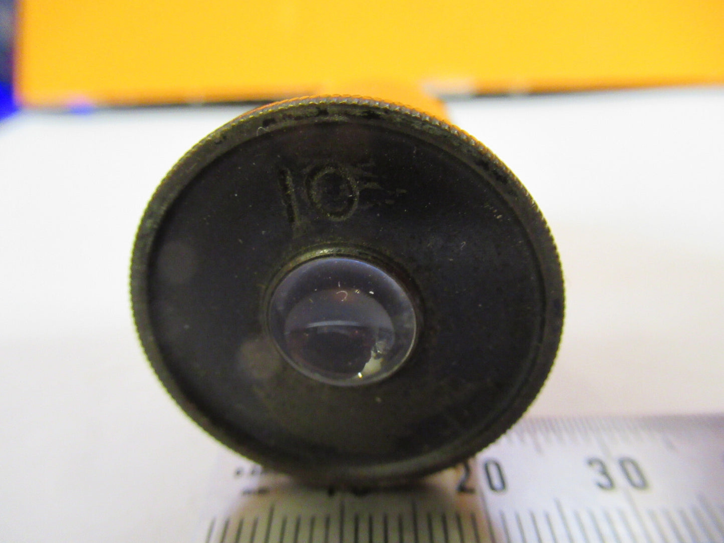 ANTIQUE BAUSCH LOMB 10X EYEPIECE OPTICS MICROSCOPE PART AS PICTURED Y1-A-60