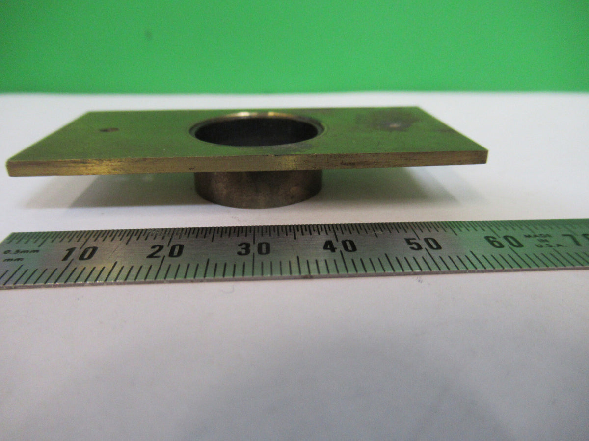 Antique Unknown Brass Fixture Stage Microscope Part