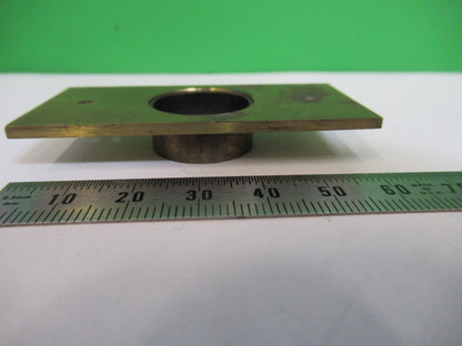 Antique Unknown Brass Fixture Stage Microscope Part