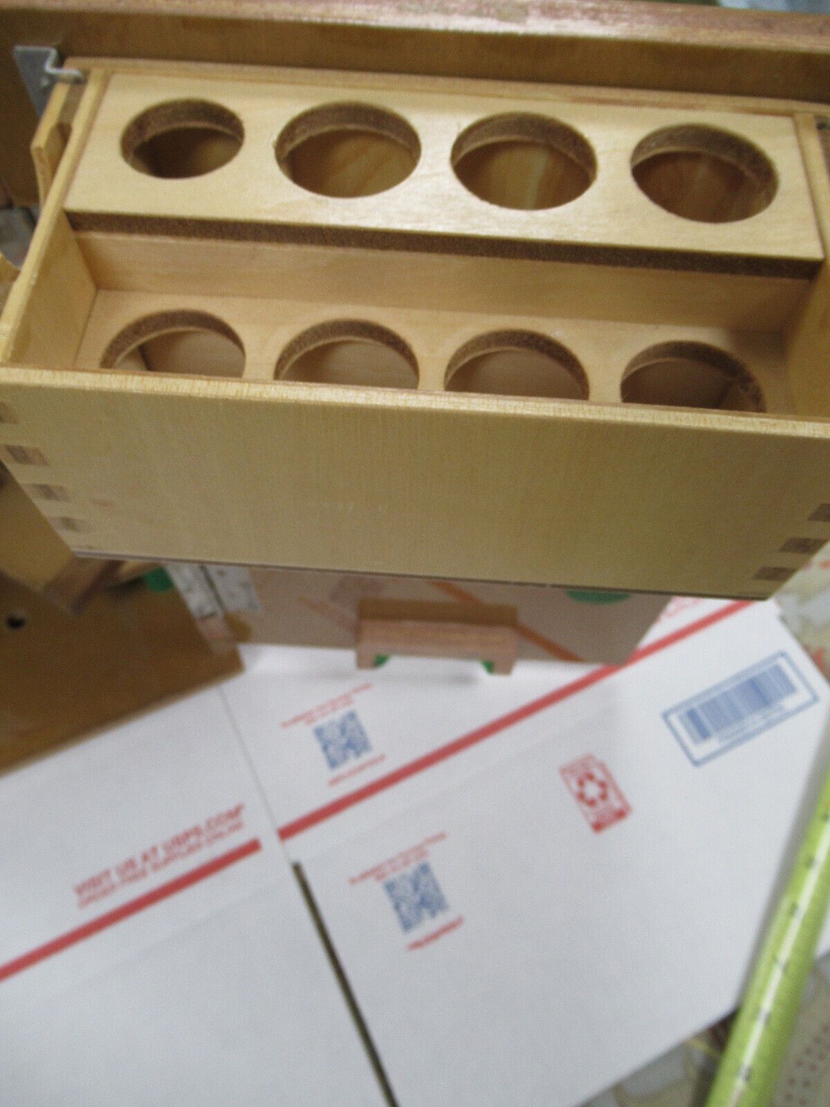 EMPTY OLYMPUS JAPAN WOOD CABINET BOX MICROSCOPE PART AS PICTURED &TA-4