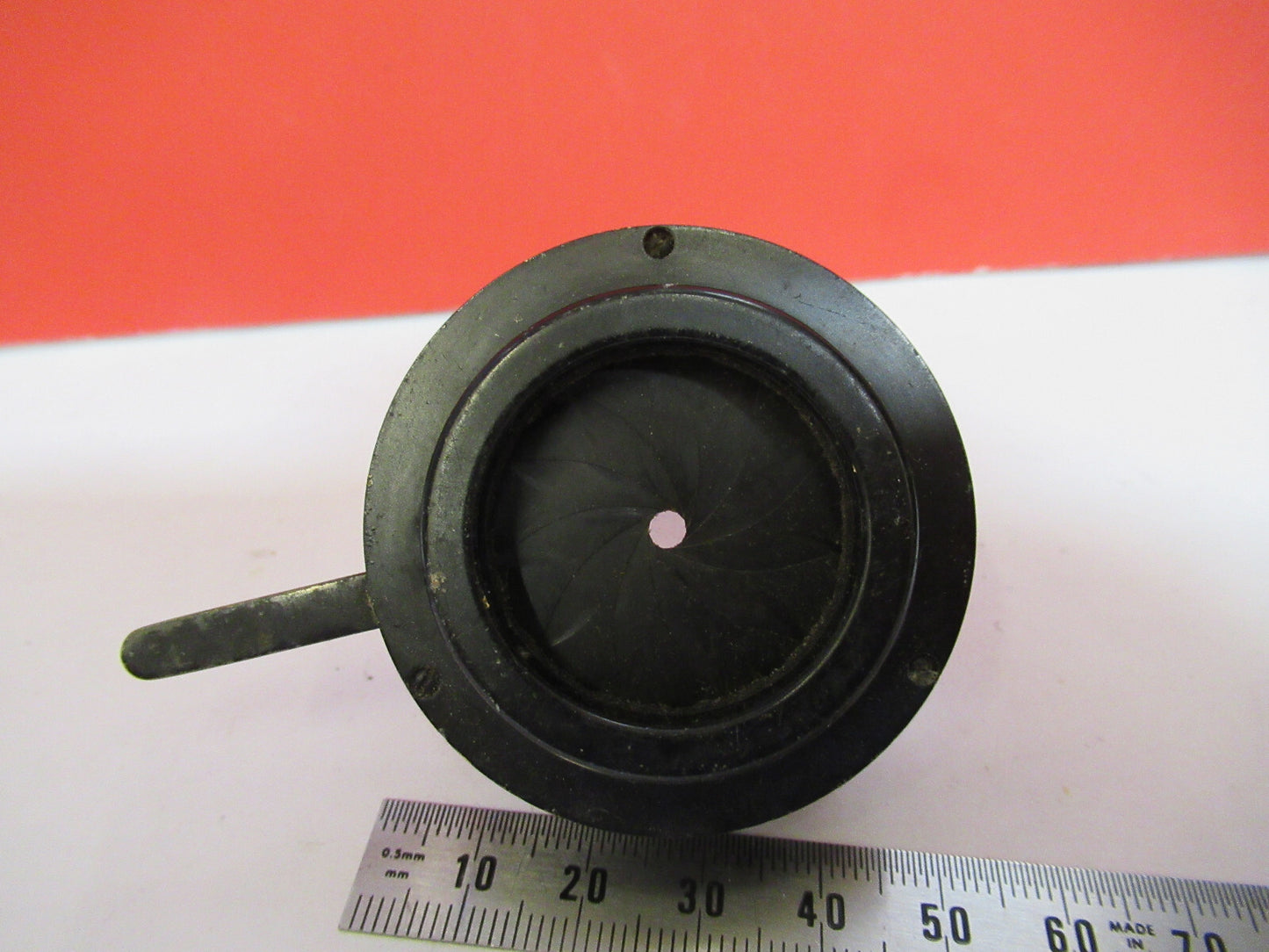 AO SPENCER CONDENSER + IRIS ANTIQUE MICROSCOPE PART AS PICTURED 6V-FT-70