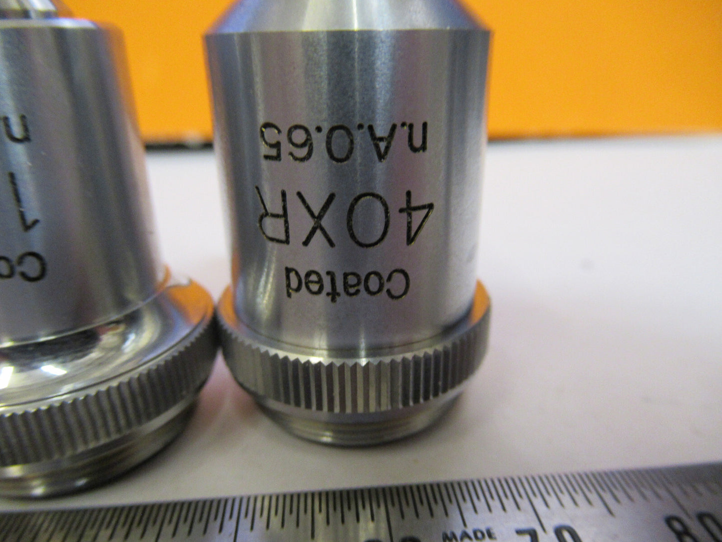 LOT UNITRON JAPAN 4X 40X 10X OBJECTIVE  LENS MICROSCOPE PART AS PICTURED Y1-A-58