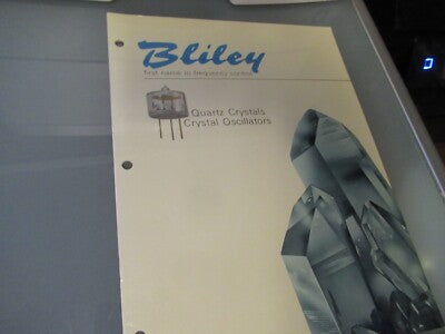 VINTAGE BROSCHÜRE C/AR BLILEY ELECTRIC QUARZKRISTALL-FREQUENZREGLER WIE ABBILDUNG