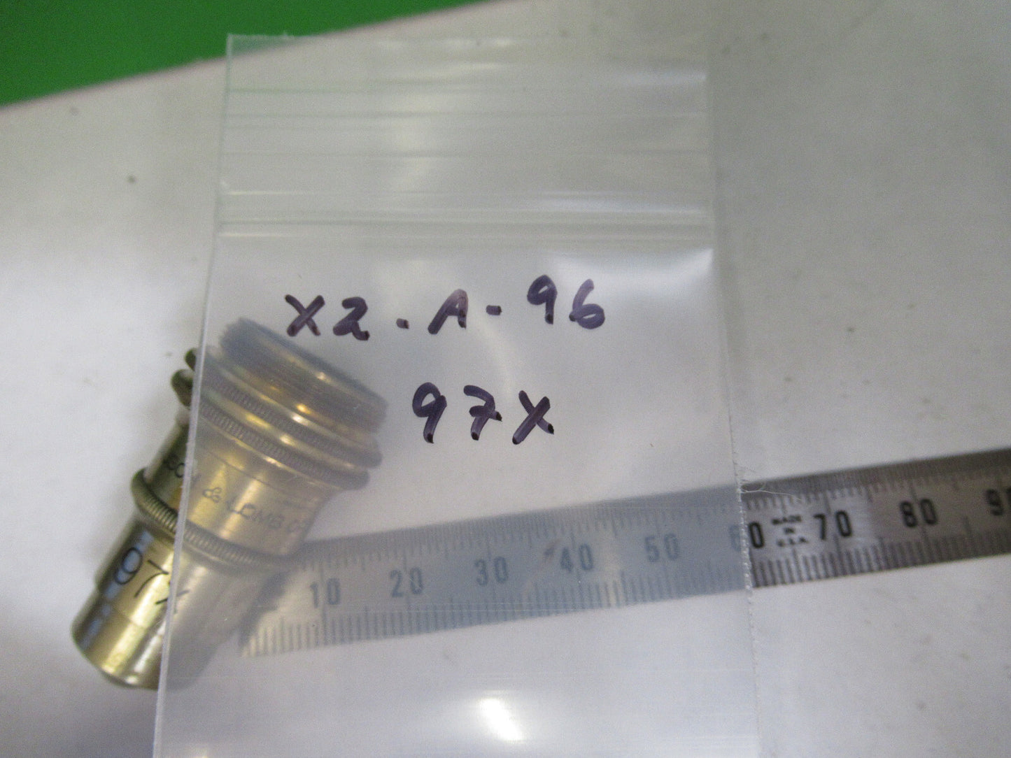 OBJECTIVE ANTIQUE BAUSCH LOMB 97X OPTICS MICROSCOPE PART AS PICTURED X2-A-96