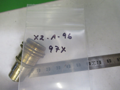 OBJECTIVE ANTIQUE BAUSCH LOMB 97X OPTICS MICROSCOPE PART AS PICTURED X2-A-96