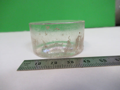 OPTICAL PLANO CONCAVE LENS THICK GLASS MIL SPEC OPTICS AS PICTURED V3-A-08