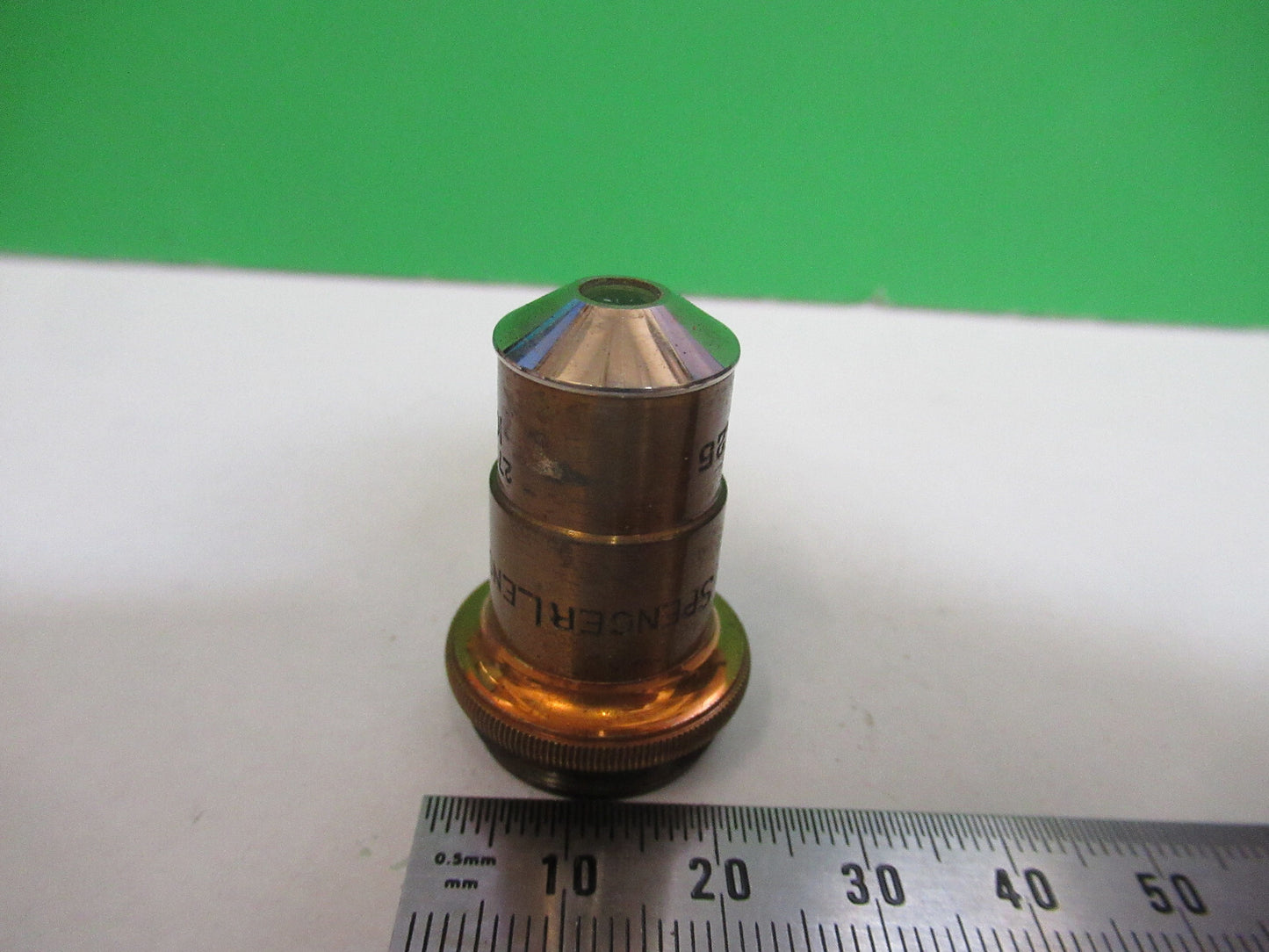ANTIQUE BRASS SPENCER 10X OBJECTIVE LENS MICROSCOPE PART AS PIC &P4-B-101