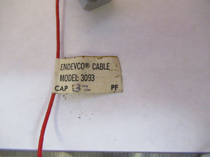 PCB PIEZOTRONICS ENDEVCO 2222C ACCELEROMETER+ CABLE 3093 AS PICTURED 72-C-06