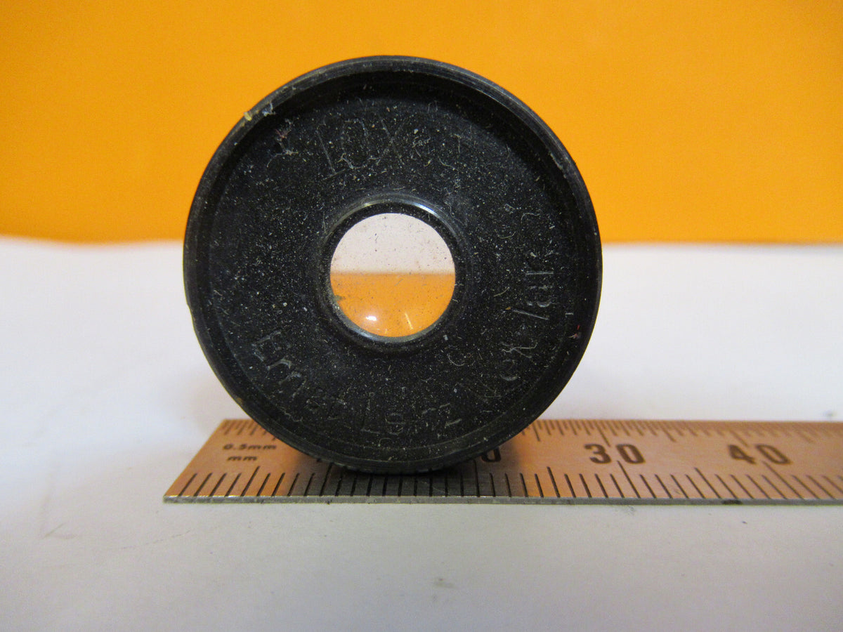 ANTIQUE LEITZ 10X GERMANY EYEPIECE OPTICS MICROSCOPE PART AS PICTURED S4-B-40